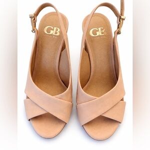 Gianni Bini GB Blush Platform Block Heel Sandals 8M